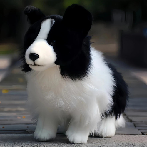 Border collie plush toy - plush, dog