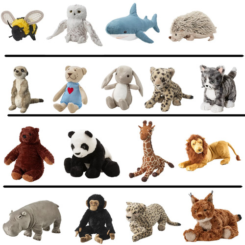 Ikea assorted soft toys cute - soft,