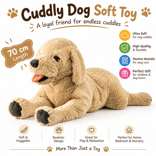 Soft toy golden retriever - soft,