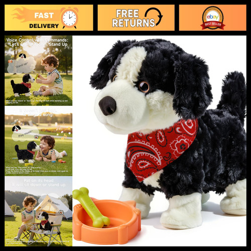 Interactive plush dog toy - interactive,